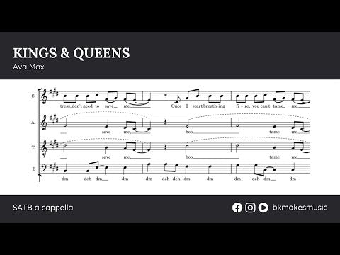 Kings & Queens by Ava Max (SATB a cappella)