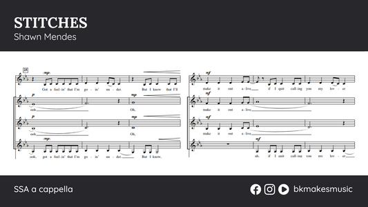 Stitches by Shawn Mendes (SSA & Lead)